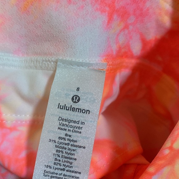 Lululemon Athletica Energy Bra high neck long line tye dye - Picture 5 of 5
